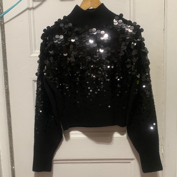 & Other Stories dazzling sequin sweater in black 🤩 - Picture 8 of 8